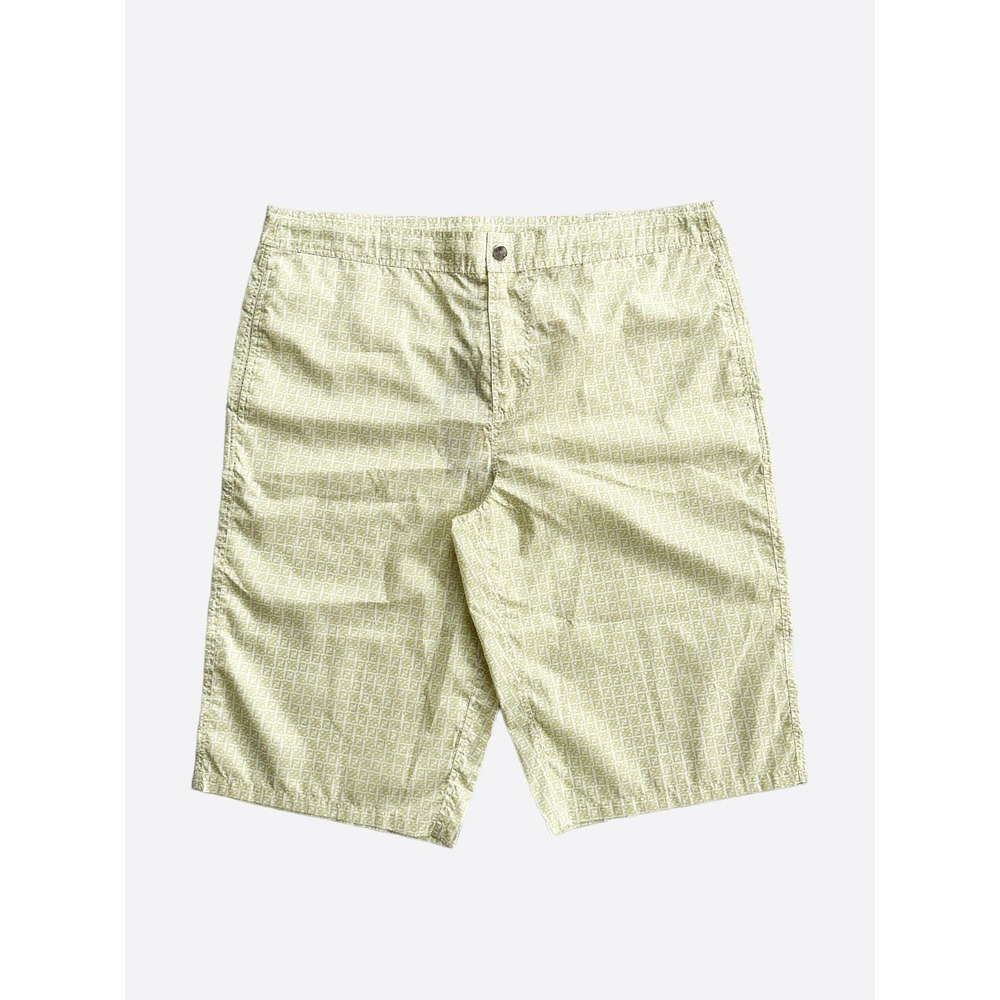 Fendi Yellow & White FF Logo Swimshorts